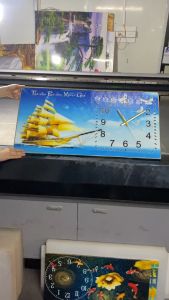 Đồng Hồ Treo Tường "THUẬN BUỒM XUÔI GIÓ" In UV 5D Cao Cấp Phong Cách Hiện Đại