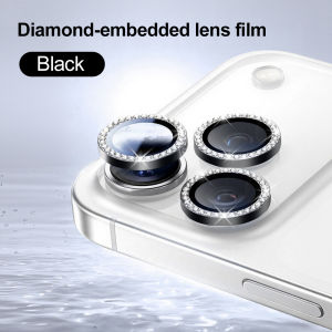 2/3Pcs Bling Diamond Metal Ring Lens Film Cap For iPhone Duo 18 Pro 16 15 Plus 14 13 Mini 17 Pro Max Glass Camera Lens Protector