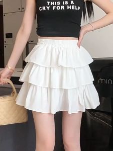 🌟CORE🌟dresses women new style 2025 Solid Color A-line Skirt Women High Waist Double-layered Cake Skirt Fluffy Short Skirt 2️⃣0️⃣2️⃣5️⃣