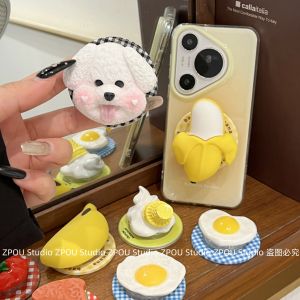 Strong Magnetic Absorption Banana Shaped Mobile Phone Stand Cute Creative Dog Shaped Phone Holder Universal Acrylic Stand for Desktop