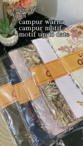 Paket Hemat 6 Hijab Segiempat Azara Logo & Motif