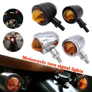 Motorcycle Turn Signal Light Universal 12V 10mm For Chopper Cafe Racer Moto Indicator Lamp Retro Scooters Metal Turn Signal Lamp