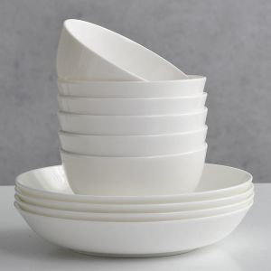 Home Use Bone China Rice Eating Bowls White