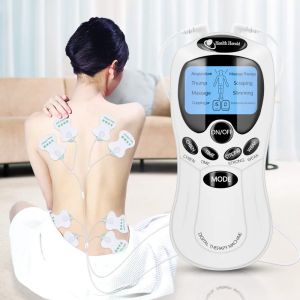 8 โหมด EMS กล้ามเนื้อไฟฟ้า Therapy Stimulator Tens Unit เครื่อง Meridian กายภาพบําบัด PULSE ท้องต่อมลูกหมาก Body Massager