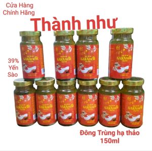 combo 10 lọ yến chưng Đông Trùng hạ thảo SAKAnest 150ml-39% Nước yến sào tăng sức đề kháng giảm mệt mỏi dành cho người lớn không hộp