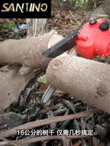 4/6 Inch Mini Chainsaw Cordless Portable Branch Saw Wireless Wood Pruning Cutter Gergaji Elektrik Bateri Mesin Potong Kayu Electric Tree Cutting Chain Saw Battery Rechargeable Saw Machine