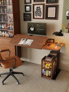 DONGMU | Electrically Adjustable Tilt Study Computer Desk with Clamping Arm and Mobile Drawer Storage