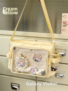 YINHEFANGKE | Clear and Solid Color Versatile Student Shoulder Bag
