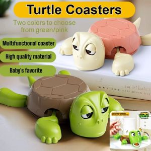 Girlfriends Gazing Turtle Tea Coaster Multifunctional Cute Quirky Open Press Tea Coasters