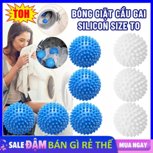 Bóng Giặt Quả Cầu Gai Bằng Silicon - Banh Giặt Cho Máy Giặt Chống Cuộn Quần Áo Loại Bỏ Lông Thú Cưng -  Không Làm Phai Màu Quần Áo Tiện Dụng
