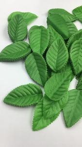 200/400Pcs 5.5cm Artificial Green Rose Leaves for DIY Craft Scrapbook Flower Arrangement Home Room Wedding Garland Decoration