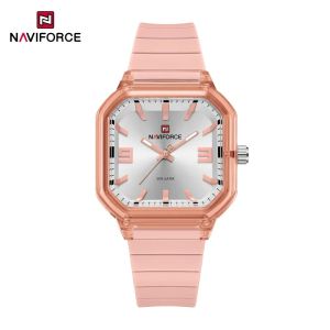 Naviforce | NAVIFORCE Womens High Quality Fashion Simple  Luminous Pointer Display Watch Quartz Watch Acrylic Watch Mirror Silicone Strap