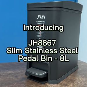 JAVA Dustbin Cobber | JH8867 | 8L | Slim Pedal Bin | Trash Bin | Dustbin for Kitchen | Waste Bin | Rubbish Bin | Quality Dustbin | Indoor Dustbin