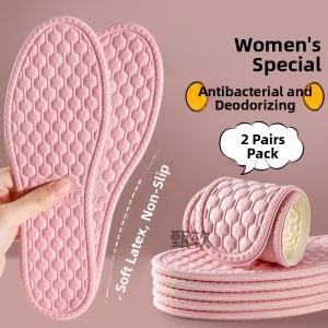 LINGMIAO | Ultra Thin Breathable Anti-Odor Absorbent Womens Latex Insoles