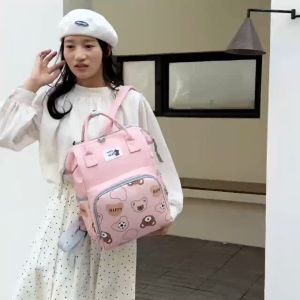 TAS BAYI 6039 - Tas Ransel Diaper “Bear Happy Day” Diaper Bag Tas Ransel Travelling Ibu Bayi - C1