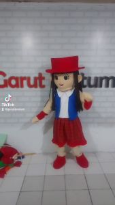 Kostum maskot badut sailormon topi merah karakter costume dewasa lucu