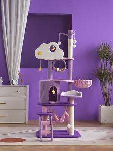 Cat Climbing Cat Tree Tower Cat Tree Tower Scratch Post Cat Scratch Tree Cat Tree Cat Tower Flannel Integrated Jumping Platform Cat Large Luxury Toy Shelf Multi-Layer Cat Villa