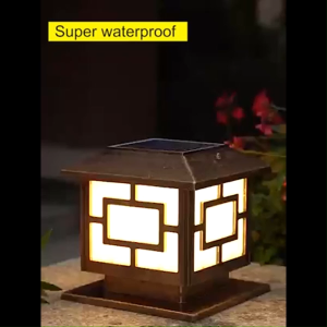 15CMไฟติดรั้วโซล่า ไฟติดกำแพงรั้ว ไฟสนาม โคมไฟพลังงานแสงอาทิตย์ Solar garden light โคมไฟLED พลังงานแสงอาทิตย์หัวชาร์จในเสา