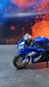 Diecast Miniatur Mainan Motor Gede Moge Yamaha YZF-R1 2008 Besi Metal 1/18