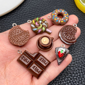 10pc/set New Popular Realistic Coffee Bean and Coffee Cup Pendants Resin Accessories for DIY Creative and Fun Earrings Necklace