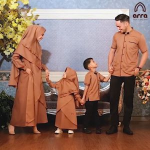 COD Ar Rahmah milo Baju Sarimbit Couple Pasangan Seragam Suami Istri Keluarga Muslim Samara Gamis Koko Set Ayah Ibu Anak Lebaran Terbaru