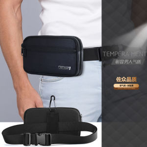 Túi Đựng Điện Thoại Di Động Chống Thấm Nước Đơn Giản Dành Cho Nam Túi Đeo Eo Bằng Da PU Rộng Rãi Có Khóa Kéo Cỡ Trung Dành Cho Giới Trẻ