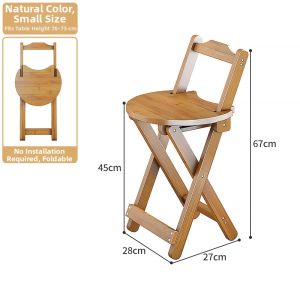 MOLORE | Home Folding Simple Modern Japanese Style Bamboo High Stool