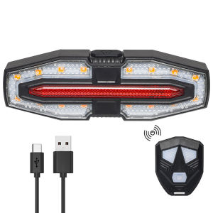 Đèn hậu Xe đạp LED với điều khiển từ xa không dây Sáng Chống Nước cảnh báo đi xe đạp bánh răng