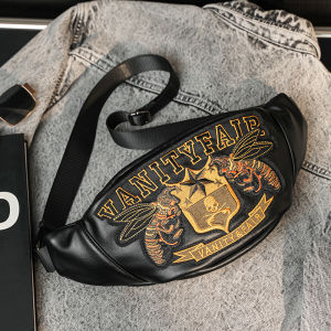 Túi Đeo Vai Da Thời Trang Phong Cách Đường Phố Túi Đeo Hông Ngoài Trời Cho Nam Túi Đeo Ngực Nhỏ Túi Đeo Lưng Mềm PU