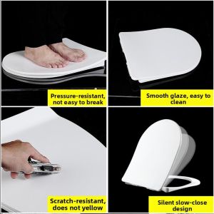 xianxunxue | Urea Formaldehyde Toilet Seat One Click Quick Installation Thick Slow Down