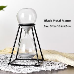 Metal Sand Timer 30 Minutes Christmas Gift Luxury Creative Office Living Room Decorations Glass Nordic Style Desktop Ornaments