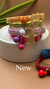 ปลอกคอแมวนิรภัย ปลอกคอแมวผ้าลูกฟูก เนื้อนุ่ม ปลอกคอแมว สวยสดใส หรูดูแพงพร้อมกระดิ่ง ^^พร้อมส่ง^ ❤️❤️ Breakaway Cat Collar