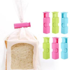 8PCS Food Sealing Clips Bread Storage Bag Clips For Snack Wrap Bags Spring Clamp Reusable Kitchen Organization Sealing Clamp