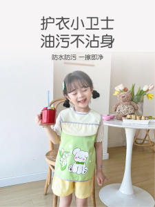 Waterproof Baby Bibs Toddler Feeding Smock Cartoon Design No-Wash Infant Summer Coveralls Childcare Protection Clothing
