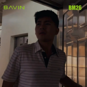 BAVIN BM26 Outdoor Bluetooth Speaker Splash-Proof & Durable w/ RGB Light Modes 2 Wireless Microphones