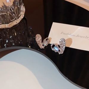 Love earrings niche design high-end irregular pattern hollow personality trendy cool hot girl earrings