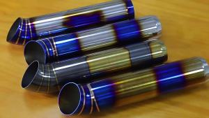 Racing Series Car Exhaust Muffler Big Round Canister Bass Sound Tail Pipe