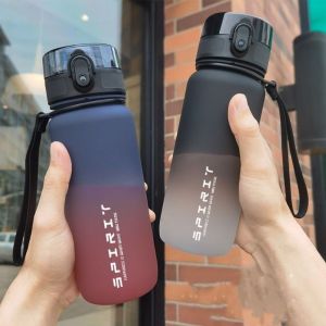 TUS Large Capacity 1 Liter Sports Water Bottle Gradient Color PC Large Capacity Sports Kettle Beautiful Portable Leak Proof Colorful Plastic Cup
