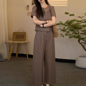 DAIXIANGFEIZI | Bộ Đồ Nữ DàiSlimming Cotton-Linen 2 Món