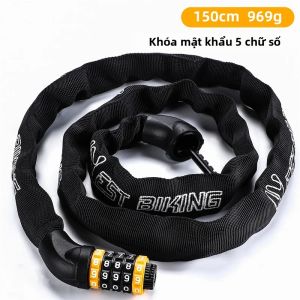 West Biking | Khóa Xích Xe Đạp Chống Trộm WEST BIKING Dày 6mm Mật Khẩu 4/5 Số Chống Nước Phủ TPE An Toàn Cho Xe Đạp Địa Hình & Xe Đạp Đường Trường