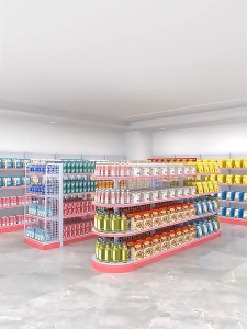 XPX ชั้นวางของซุปเปอร์มาร์เก็ต ชั้นวางสินค้ามินิมาร์ท ร้านสะดวกซื้อ โรงอาหาร ชั้นวางซุปเปอร์มาเก็ต ชั้นสะดวกซื้อ ทำจากเหล็ก ร้าสะดวกซื้อได้ รับน้ำหนักชั้นละ30KG