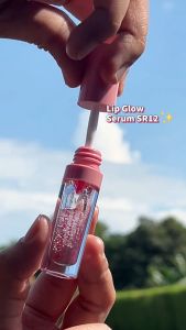 LIP GLOW SERUM SR12 MEMBERIKAN KESAN WARNA PINK ALAMI MEMBANTU MENAMPILKAN BIBIR PINK GLOWING