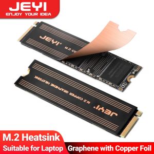 JEYI Graphene Copper Foil M.2 SSD Heatsink NVMe NGFF 2280 Graphene Cooler SSD Radiator for Laptop PC PS5 2280 Drive 2-Pack