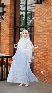 Audina Dzaheera Dress Jacquard Motif Floral Elegan