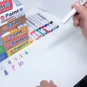 COD 12 Colors Car Tire Rubber Tread Permanent Paint Marker Pen Waterproof