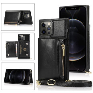Card Case For iphone 14 Pro Max With Diagonal Strap lanyard Iphone 15 pro max Coin Purse Shell iphone 16 pro max Wallet Bag Case iPhone X XR XS MAX 14 16 Plus 15 promax Cover iPhone 11 12 13 Pro Max 13 Mini Cards Slot Cases Rope