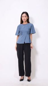 Urban Exchange Shellie Blue Blouse - Blouse Casual Wanita