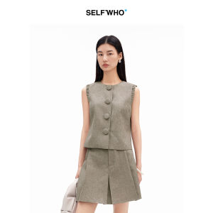 Imported Linen-like Classic Pleated A-line Long Skirt