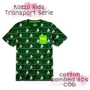 Baju anak laki-laki/ Kozzo kids Green Transport Series / kaos anak laki-laki / kaos branded anak laki-laki/ kaos Distro anak laki-laki/ kaos murah anak  laki-laki /kaos anak laki-laki usia 2-12 thn