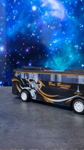 Mainan Mobil Remot Kontrol RC Bus Basuri Suara Klakson Telolet LED